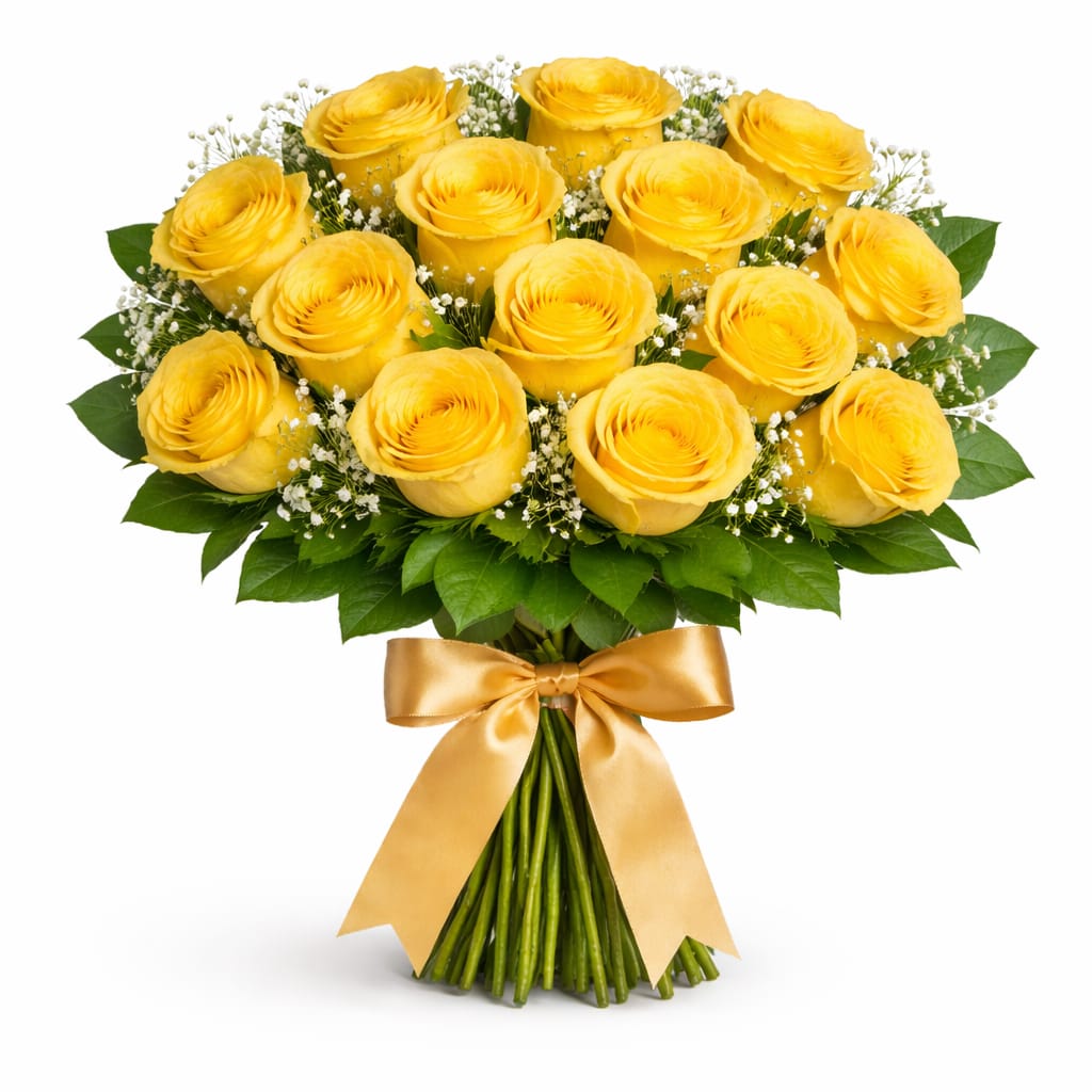 One Dozen Yellow Roses