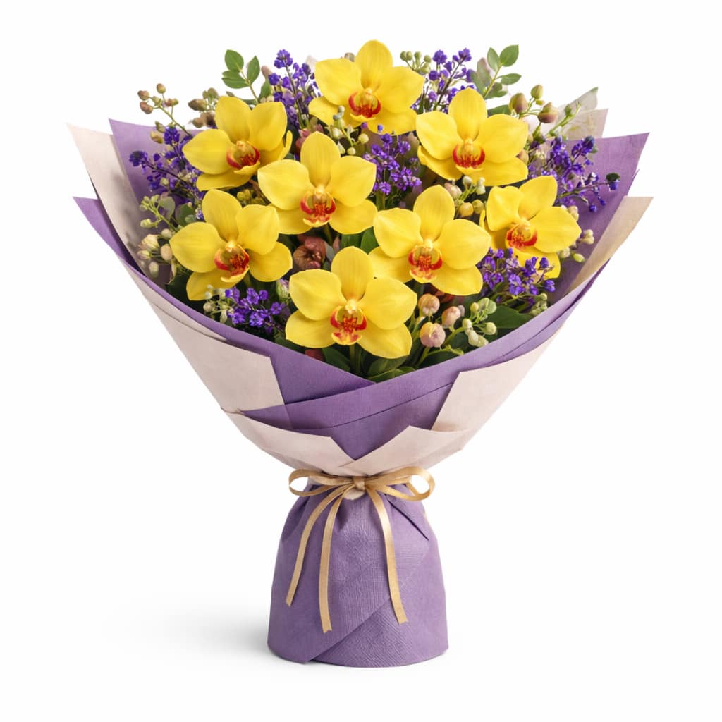 Yellow Orchid Bouquet