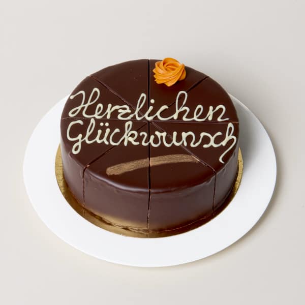 Sacher Cake - Herzlichen Gluckwunsch